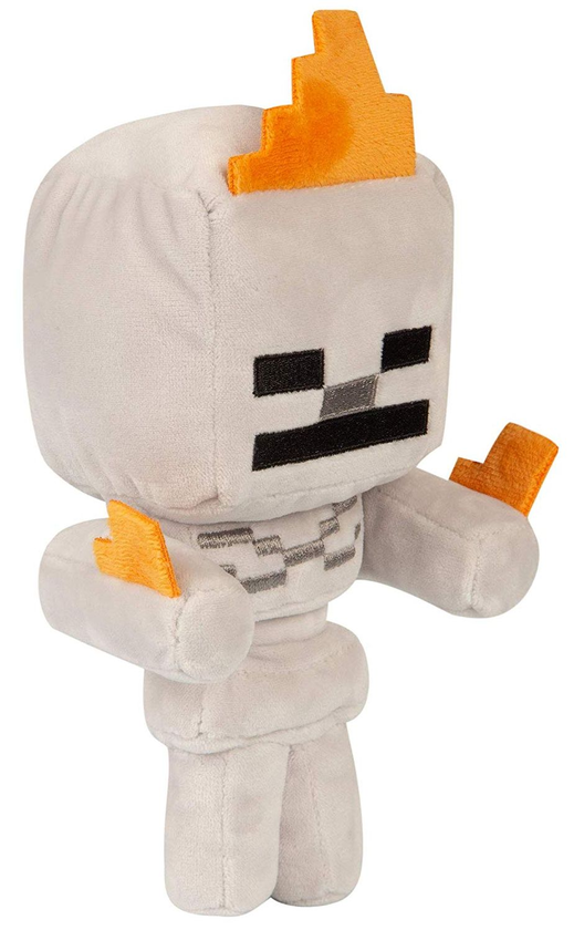  «Мягкая игрушка JINX Minecraft Happy Explorer Skeleton On Fire Plush (JINX-9959)», бренда JINX - фото №1