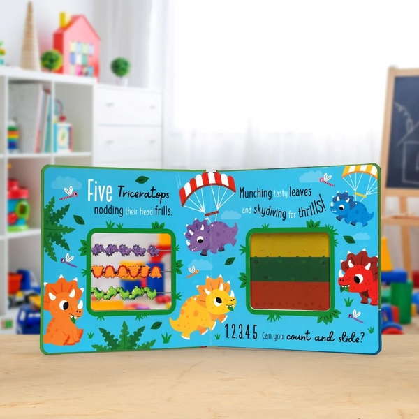 Паперова книга «Count and Slide Dinosaurs», автор Єлена Роджерс - фото №1