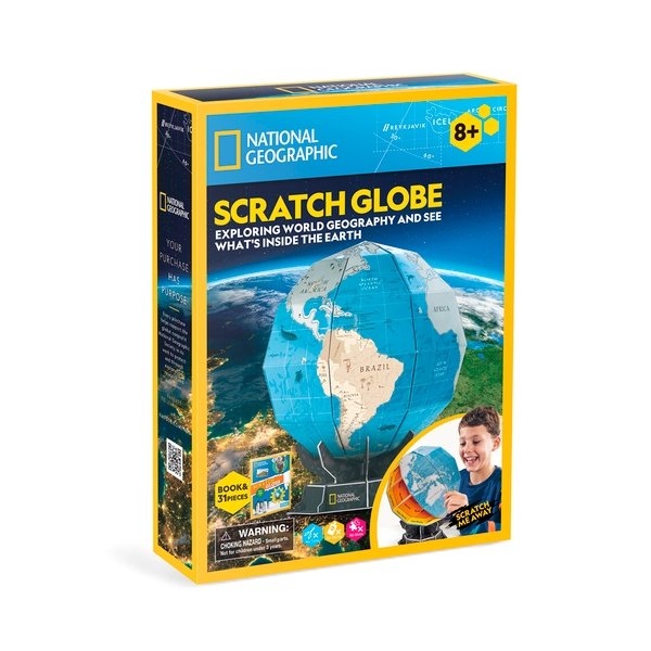  «Тривимірна головоломка-конструктор CubicFun National Geographic Глобус 31 ел. (DS1082h)», бренда CubicFun - фото №1