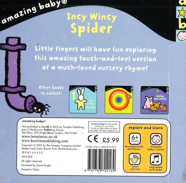 Бумажная книга «Incy Wincy Spider. Amazing Baby», автор Эмма Додд - фото №1