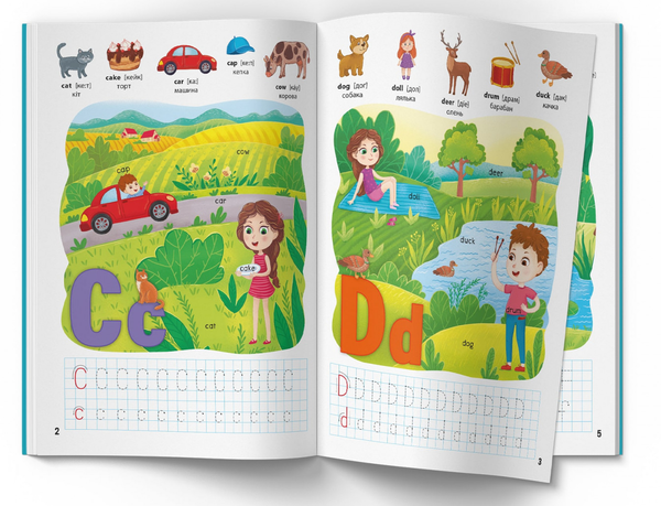 Бумажная книга «English ABC. 128 розвивальних наліпок» - фото №1