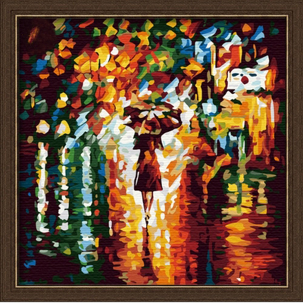  «Картина по номерам Menglei Под зонтом (MF014)», бренда Menglei - фото №1