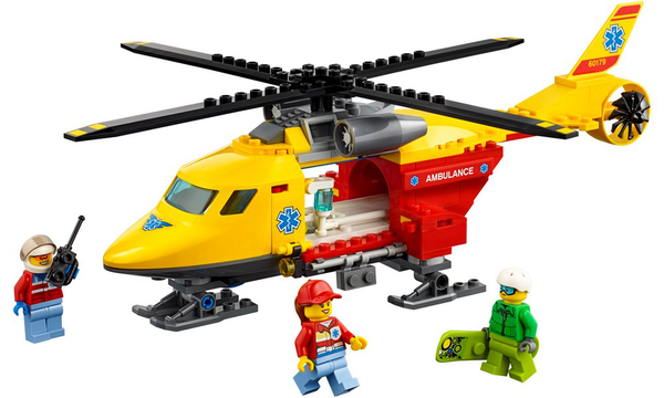 «Конструктор LEGO City Вертолет скорой помощи 190 деталей (60179)», бренда LEGO - фото №1