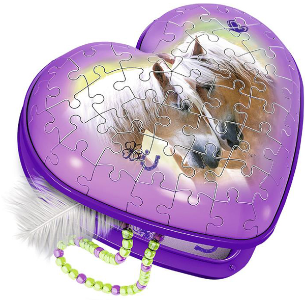  «Пазл 3D Ravensburger Girly Girl Шкатулка Лошади 54 элемента (RSV-121199)», бренда Ravensburger - фото №1