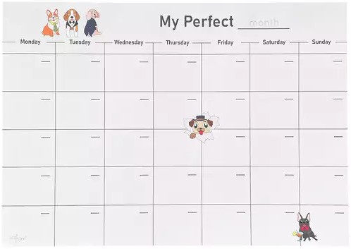  «Настільний планер на місяць My Perfect Month. Білі Комірці. LifeFLUX А4 (LFMOEPWC037)», бренда LifeFLUX - фото №1