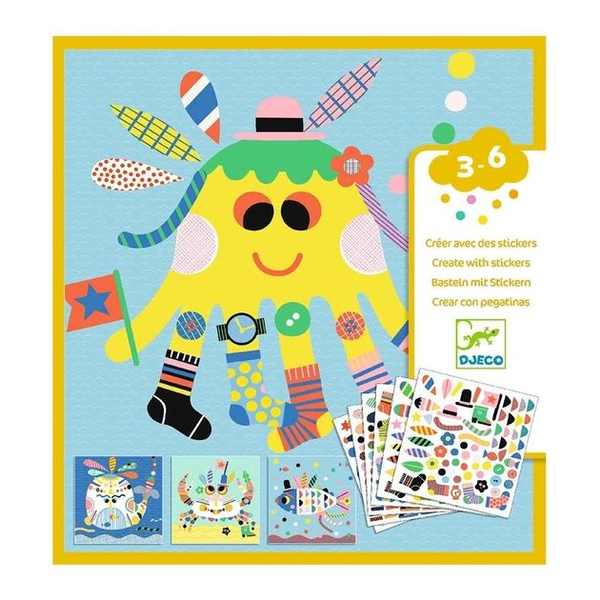  «Художній комплект з наклейками Djeco Марінс (DJ08931)», бренда Djeco - фото №1