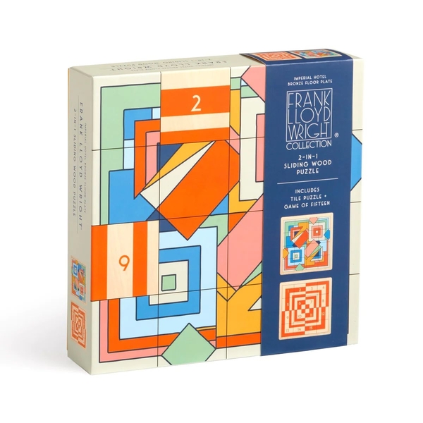  «Пазл-головоломка Galison Frank Lloyd Wright Imperial Hotel 2-in-1 Sliding Wood Puzzle», бренда Galison - фото №1