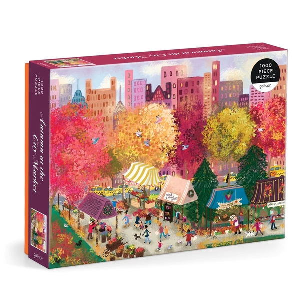  «Пазл Galison Joy Laforme Autumn at the City Market 1000 Piece Puzzle», бренда Galison - фото №1