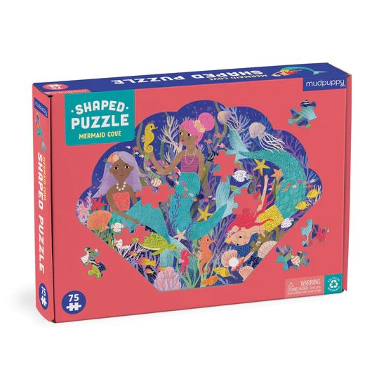  «Mermaid Cove 75 Piece Shaped Scene puzzle», бренда Mudpuppy - фото №1