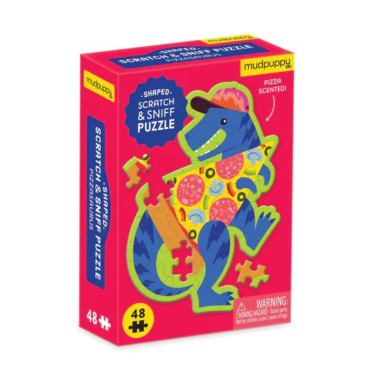  «Пазл Mudpuppy Pizzasaurus 48 Piece Mini Scratch & Sniff Puzzle», бренда Mudpuppy - фото №1