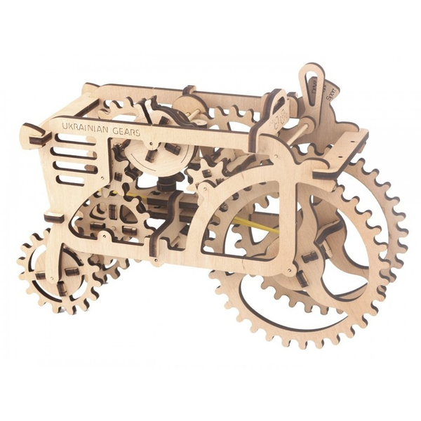  «Механічний 3D пазл Ukrainian Gears Трактор (001)», бренду Ukrainian Gears / UGears - фото №1