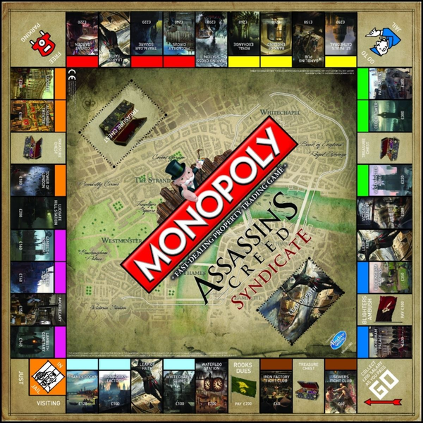  «Настольная игра Hasbro Monopoly Assassins Creed Syndicate (5036905025768)», бренда Hasbro - фото №1