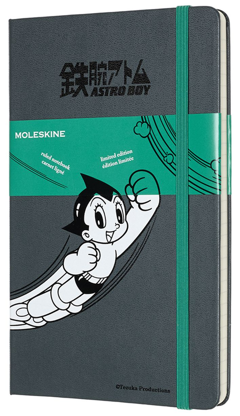  «Записная книга Moleskine Astro Boy в линию темно-серая (LEABQP060G25)», бренда Moleskine - фото №1