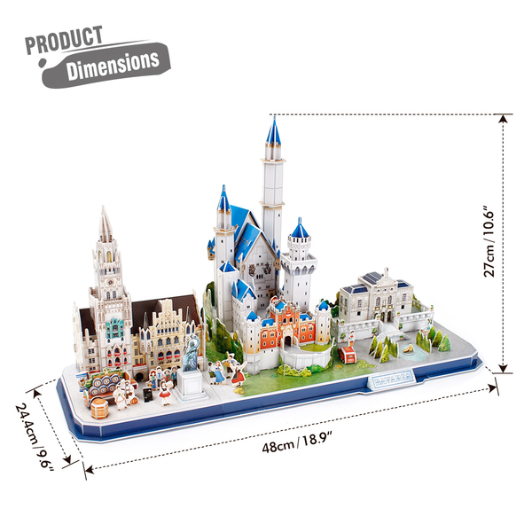  «Тривимірна головоломка-конструктор CubicFun City Line Bavaria», бренда Cubic Fun - фото №1
