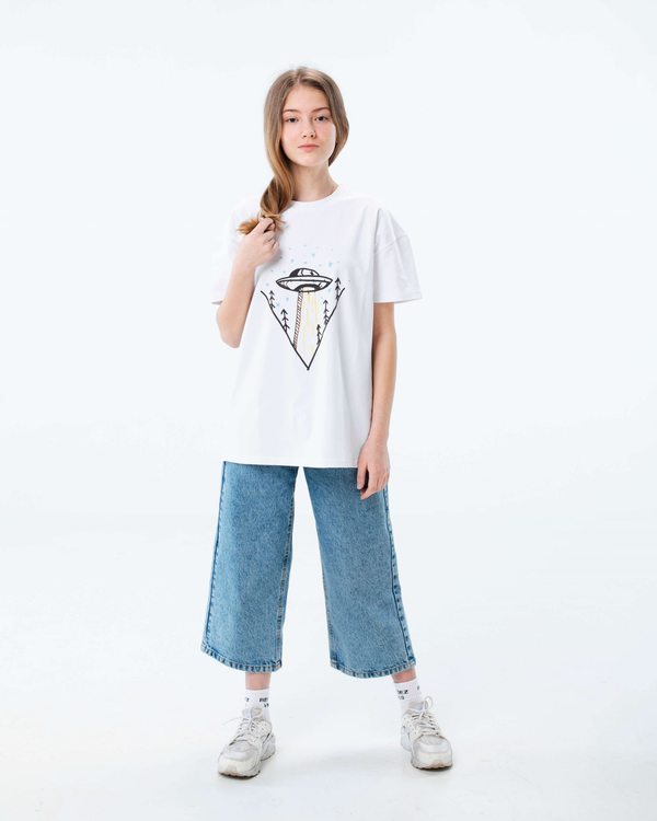 «Футболка Handcrafts by orphans Космічна тарілка Біла S», brand Handcrafts by Orphans - фото №1