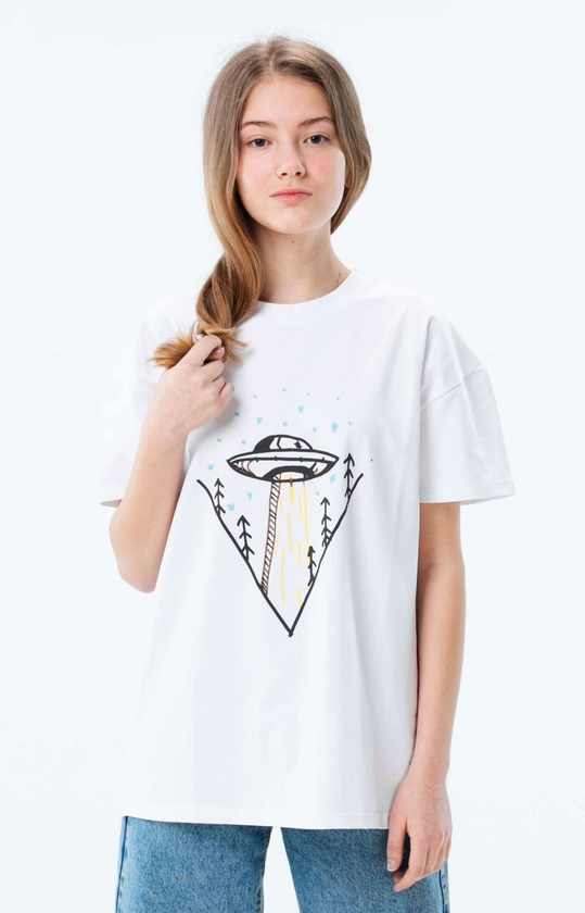 «Футболка Handcrafts by orphans Космічна тарілка Біла S», brand Handcrafts by Orphans - фото №1