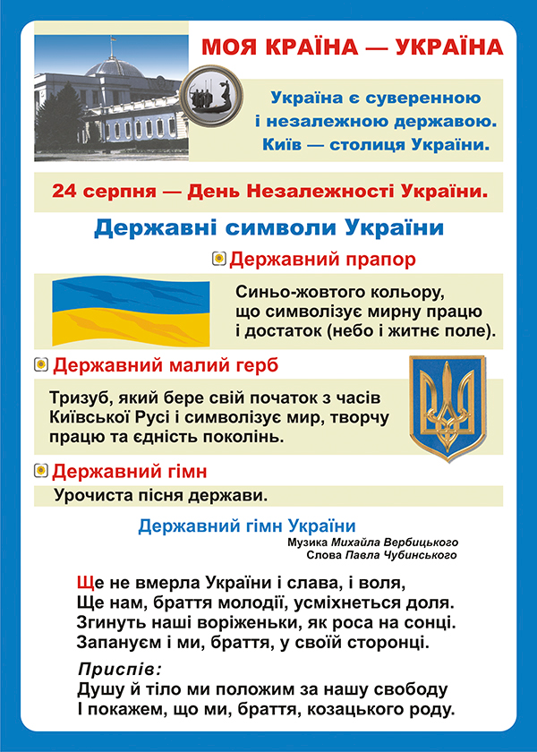 Паперова книга «Дидактичний матеріал. Моя країна - Україна», автор Наталя Будна - фото №1