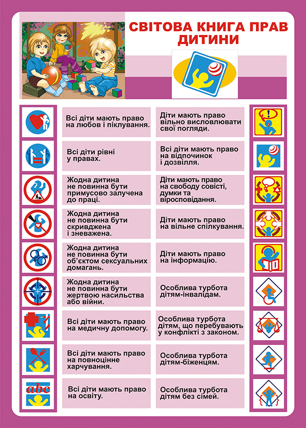 Книга Дидактичний матеріал. Світова книга прав дитини