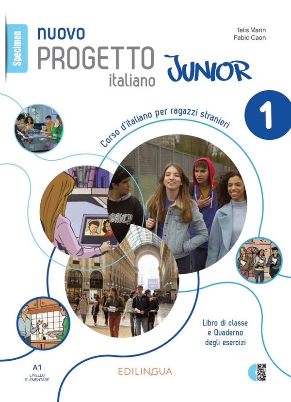 Паперова книга «Nuovo Progetto italiano Junior 1 Libro & Quaderno + audio + video », авторів Теліс Марін, Фабіо Каон - фото №1