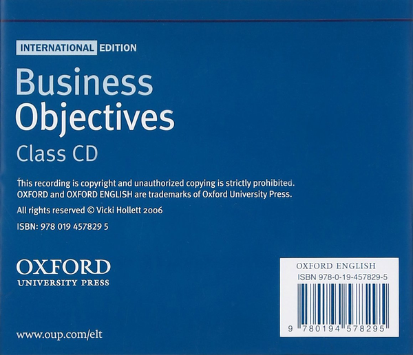 Бумажная книга «Business Objectives International Edition. Audio CD», автор Вики Холлет - фото №1
