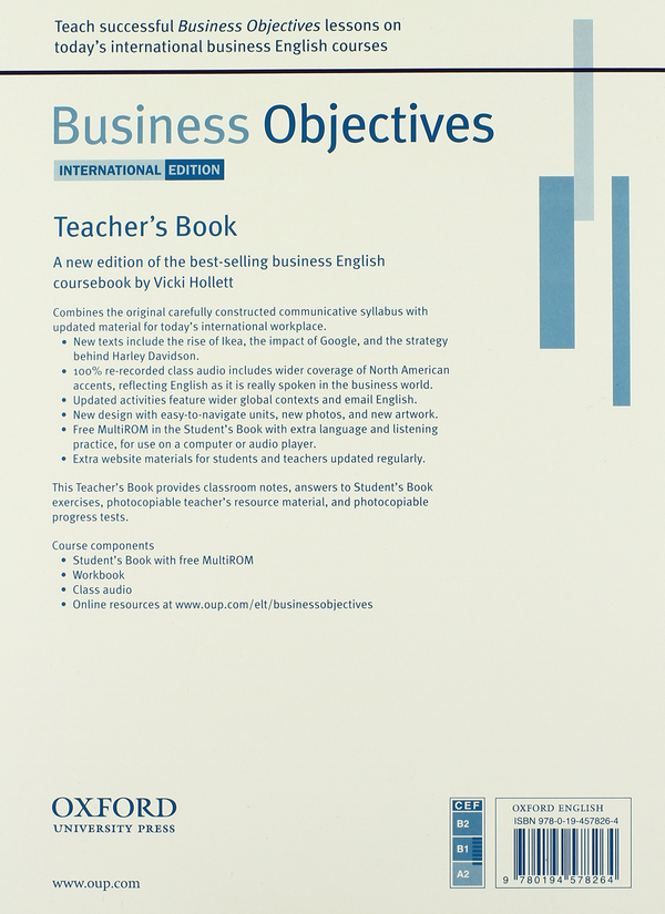 Паперова книга «Business Objectives International Edition. Teacher's Book», автор Вікі Холлетт - фото №1