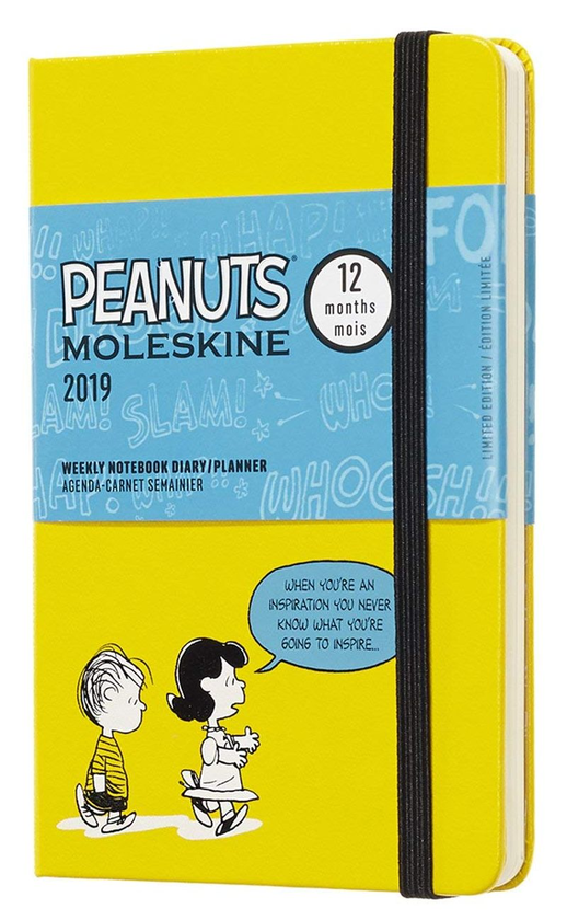 «Еженедельник карманный Moleskine Peanuts на 2019 год желтый (DPE12WN2Y19)», бренда Moleskine - фото №1