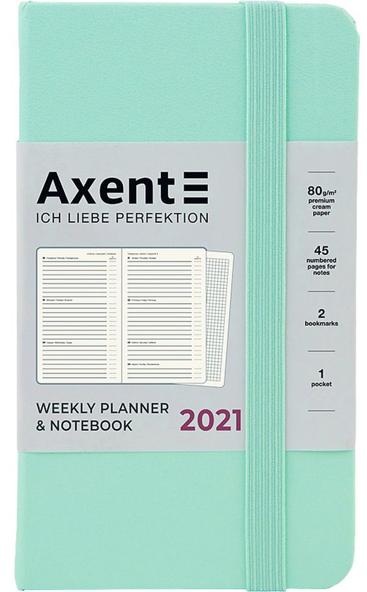  «Еженедельник Axent Pocket Strong 2021 Мятный (8508-21-44-a)», бренда Axent - фото №1
