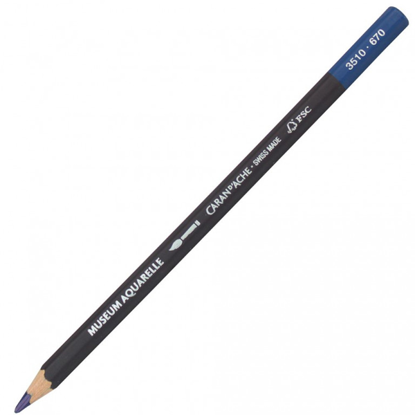  «Карандаш Caran d'Ache Museum Aquarelle Permanent Blue (3510.670)», бренда Caran d'Ache - фото №1