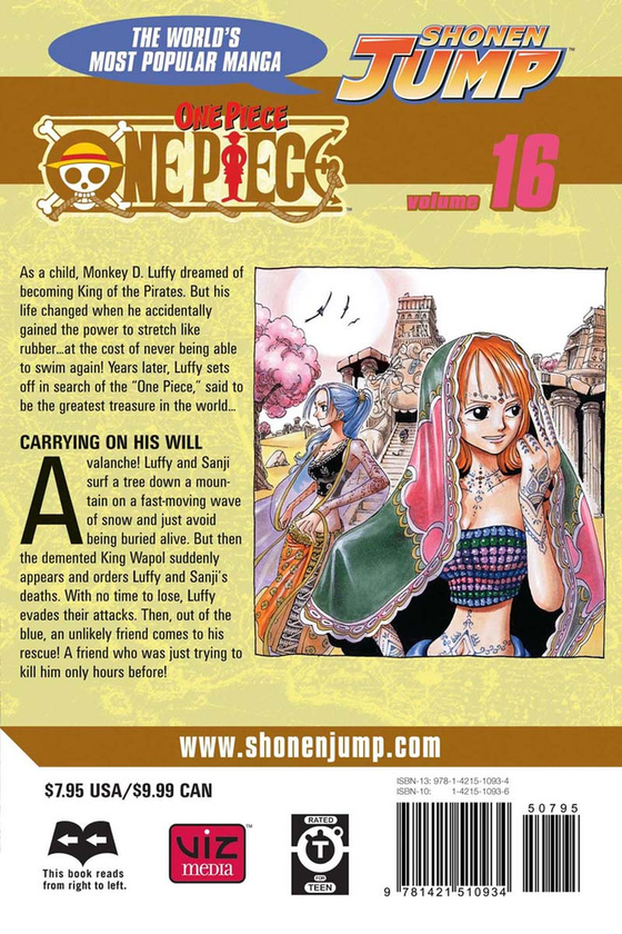 Паперова книга «One Piece. Volume 16», автор Еїтіро Ода - фото №1