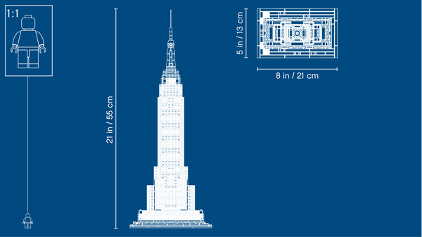  «Конструктор LEGO Architecture Емпайр-стейт-білдінг (21046)», бренду LEGO - фото №1