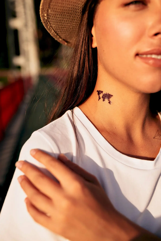  «Тимчасове тату Tattooshka Карта Світу (T-079)», бренда Tattooshka - фото №1
