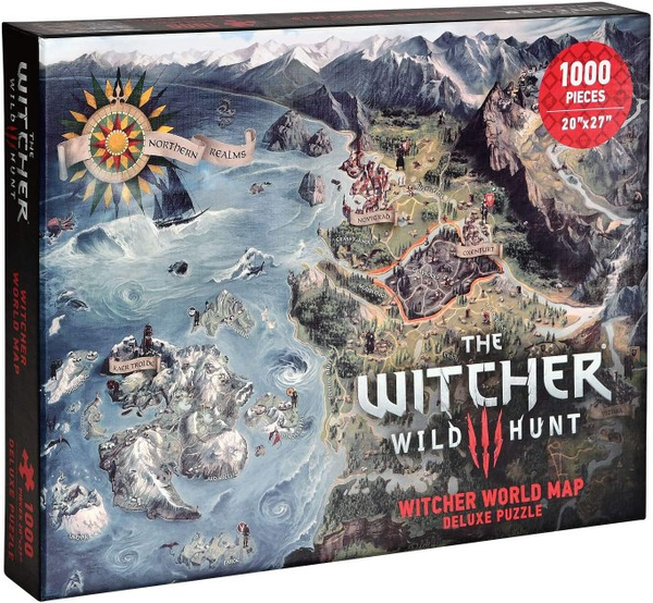  «Пазл Dark Horse Witcher 3 Wild Hunt Witcher world map (3003-990)», бренду Dark Horse - фото №1