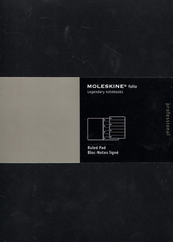  «Блокнот Moleskine Folio Professional A4 Черный в линейку (PFBL1A05EN)», бренда Moleskine - фото №1