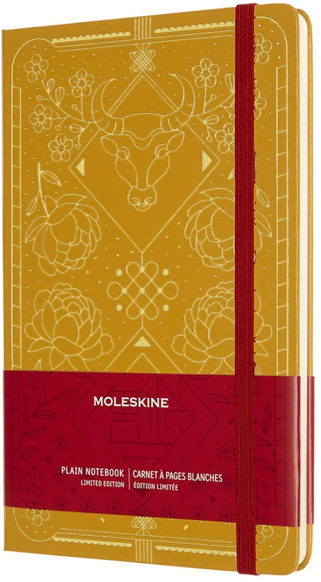  «Блокнот Moleskine Year of the Ox Нелинованный Золотистый (LECNYOXQP062)», бренда Moleskine - фото №1