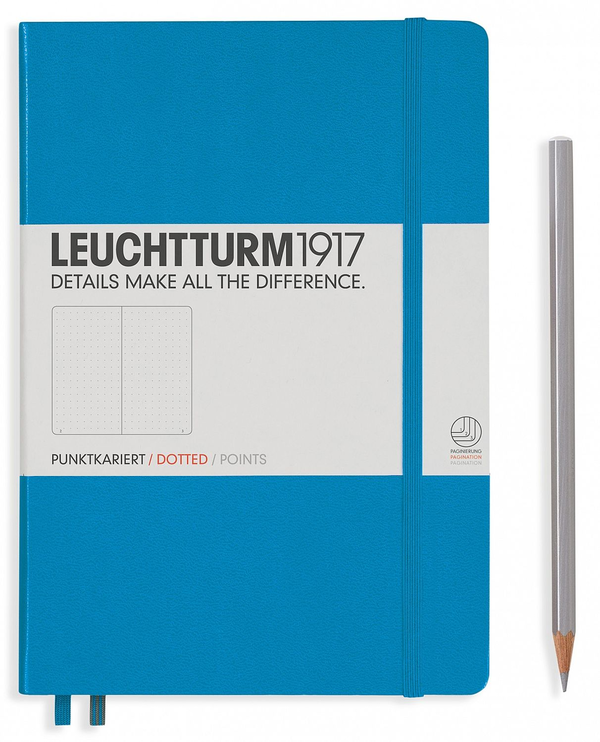  «Записная книжка Leuchtturm1917 средняя в точку лазурная  (346695)», бренда Leuchtturm1917 - фото №1