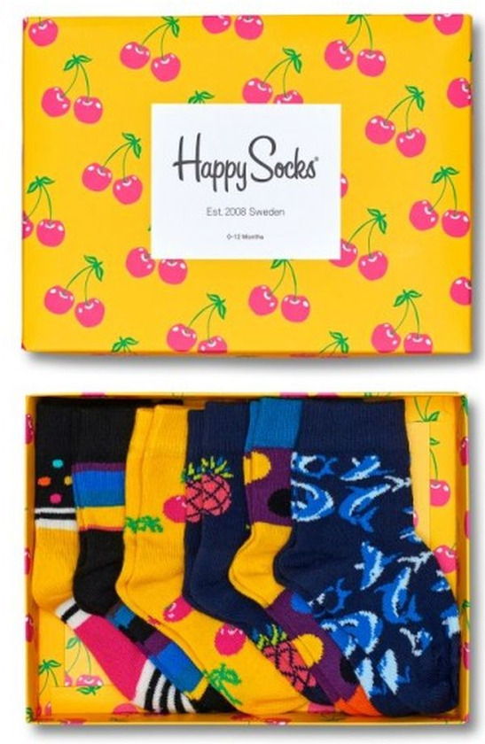«Подарочный набор детских носков Happy Socks Kids Gift Box 6 пар 0-12 м (XKPOP10-6000)», бренда Happy Socks - фото №1