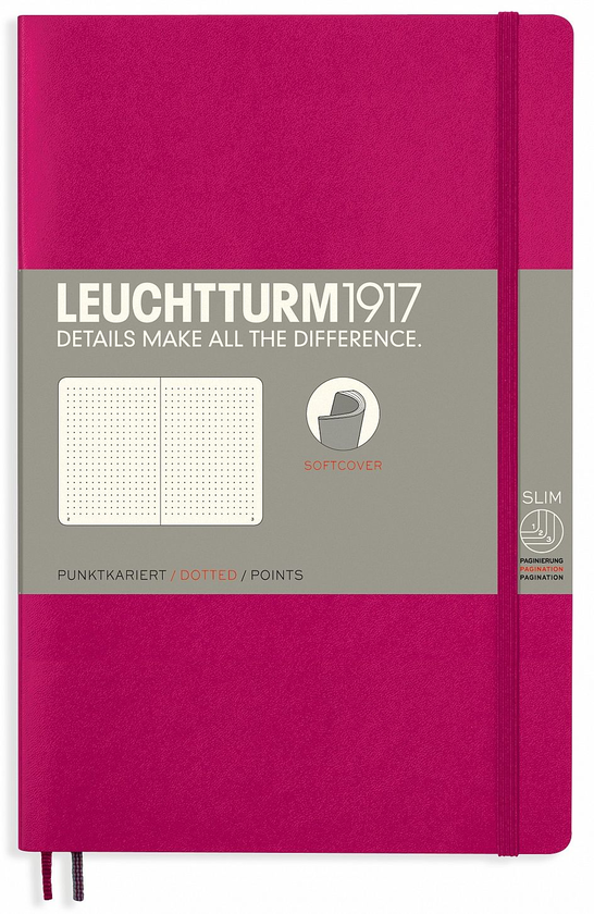  «Блокнот Leuchtturm1917 Paperback Точка Ягодный (358294)», бренда Leuchtturm1917 - фото №1