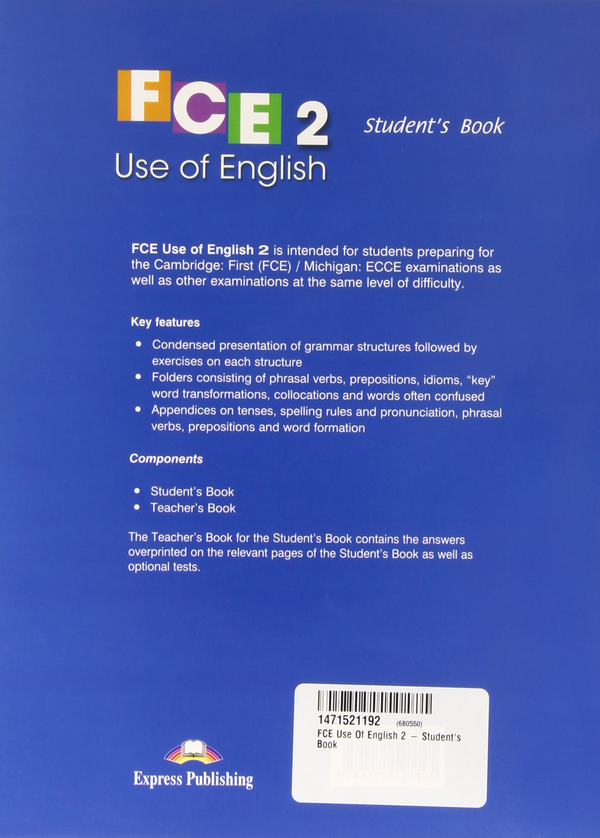 Паперова книга «FCE Use of English 2. Student's Book», автор Вірджинія Еванс - фото №1