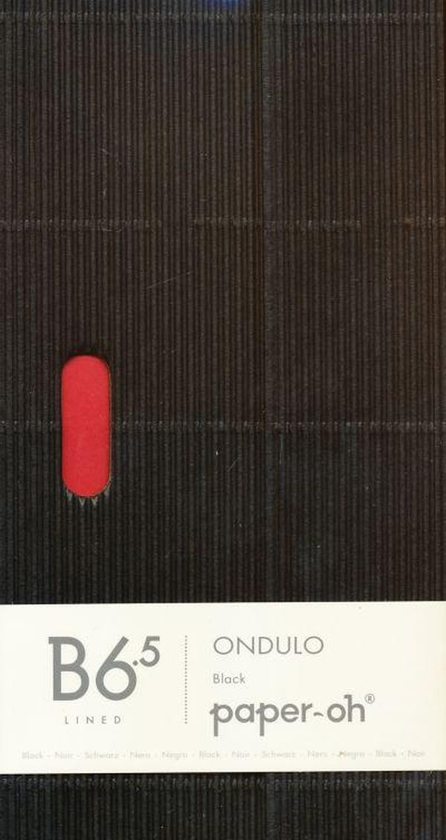  «Записная книжка Paper-Oh Ondulo B6.5 черная в линию (OH9124-0)» - фото №1