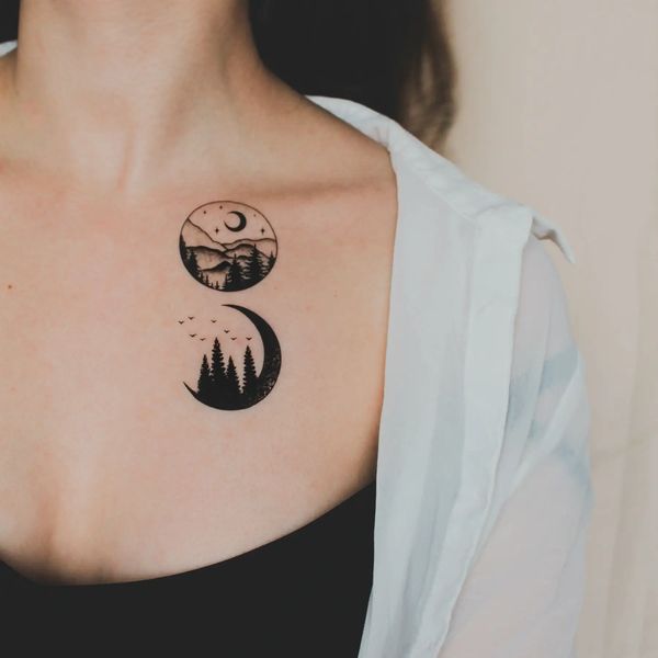 «Тимчасове тату Tattooshka Під зоряним небом (RC-555)», бренда Tattooshka - фото №1