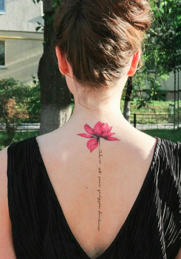 «Тимчасове тату Tattooshka Кольорові лотоси (QC-656)», бренда Tattooshka - фото №1