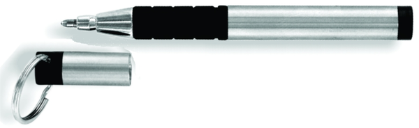  «Ручка-брелок Trekker Fisher Space Pen c резиновым покрыием Серебристая (725)» - фото №1