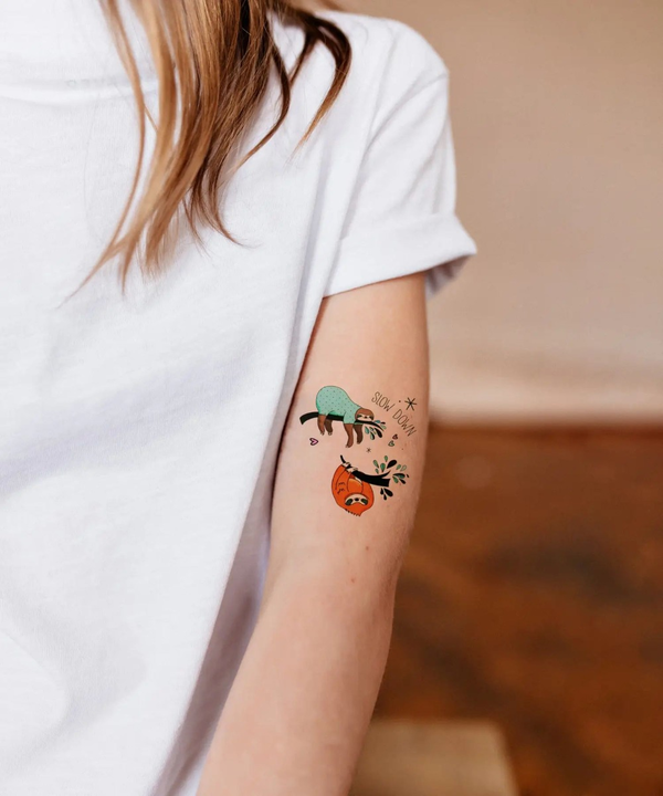 «Тимчасове тату Tattooshka Лінивці (EC-603)», бренда Tattooshka - фото №1