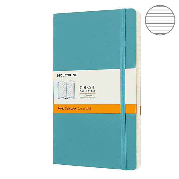  «Блокнот Moleskine Classic средний линия океанский синий (QP616B35)», бренда Moleskine - фото №1