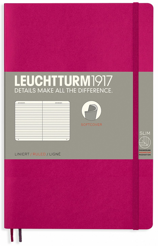  «Блокнот Leuchtturm1917 Paperback Линия Ягодный (358293)», бренда Leuchtturm1917 - фото №1