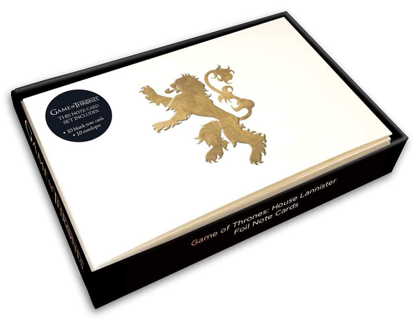 Паперова книга «Game of Thrones: House Lannister Foil Note Cards» - фото №1
