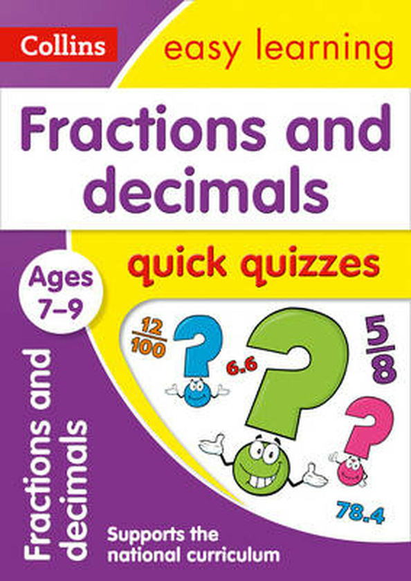 [object Object] «Fractions & Decimals Quick Quizzes Ages 7-9: Ideal for Home Learning» - фото №1