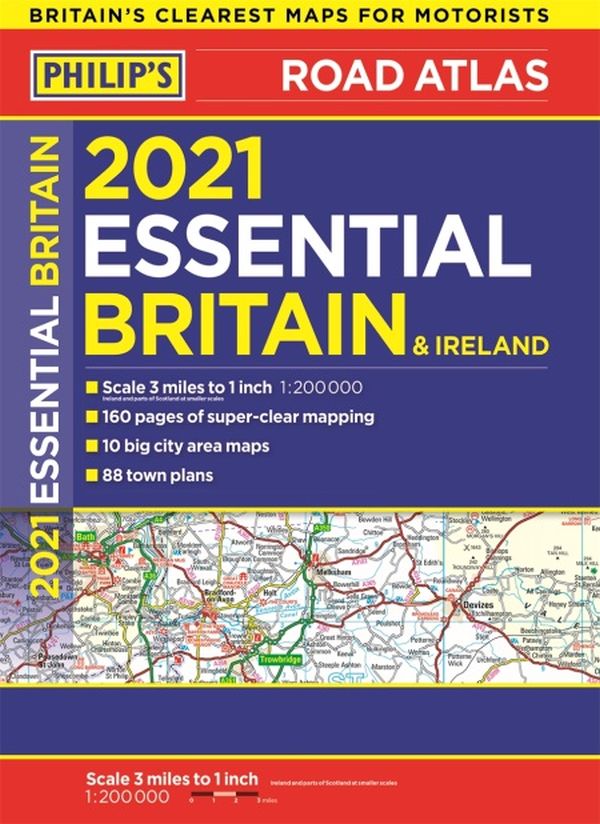 Бумажная книга «2021 Philip's Essential Road Atlas Britain and Ireland» - фото №1