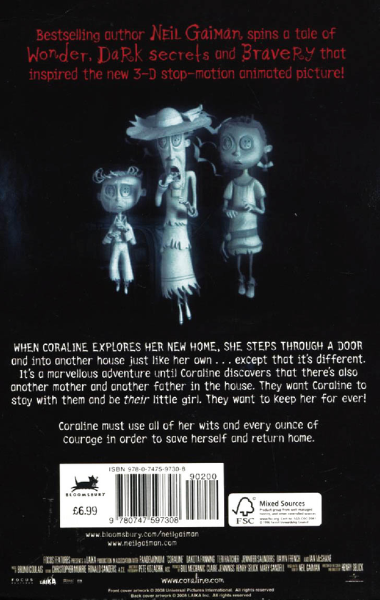 Паперова книга «Coraline», автор Ніл Ґейман - фото №1