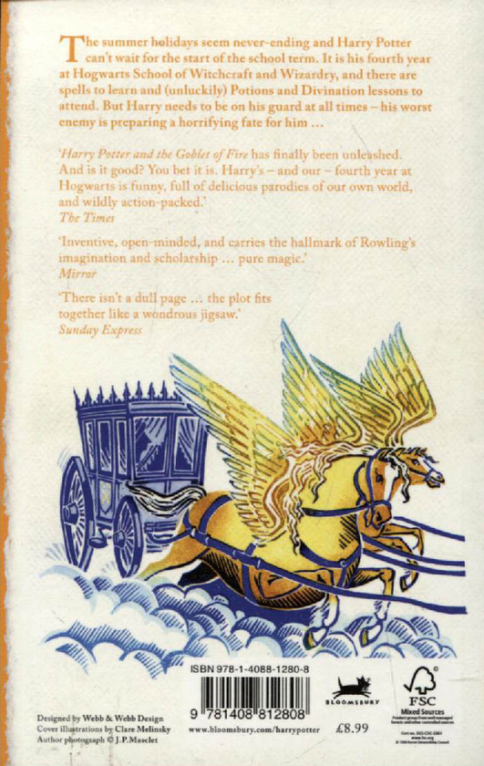 Паперова книга «Harry Potter and the Goblet of Fire», автор Джоан Ролінґ - фото №1